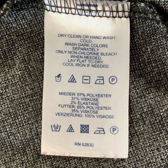 Lands End Gray Polka Dot Herringbone Pattern Dress SZ-XS - Picture 8 of 10